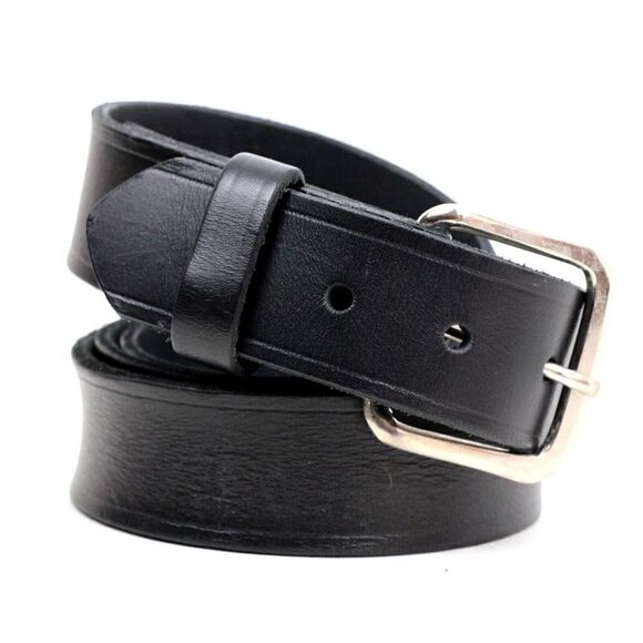 Boston BLACK GENUINE LEATHER 1 3/8"Wd CASUAL DRESS MEN'S BELT Sz 42 (P11 - Picture 2 of 11